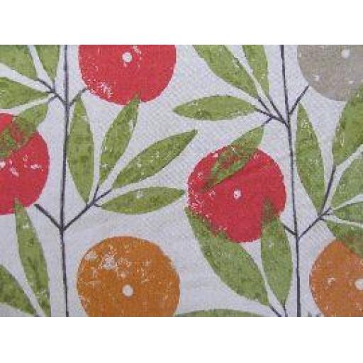 Blomma 120358 Tangerine/Chilli/Citrus Scion - Levande Fabrics