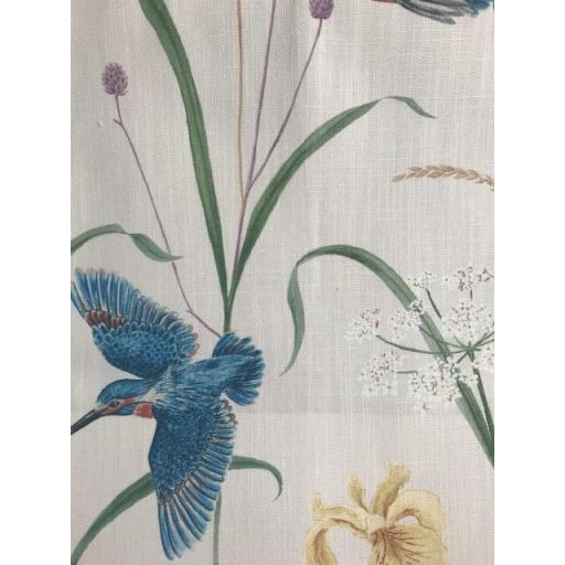 Sanderson Fabric Kingfisher & Iris Azure/Linen 226732