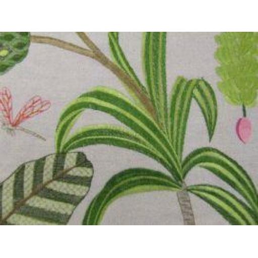 *Maracatu Pink/Green J817F/02 Jane Churchill Embroidered